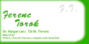 ferenc torok business card